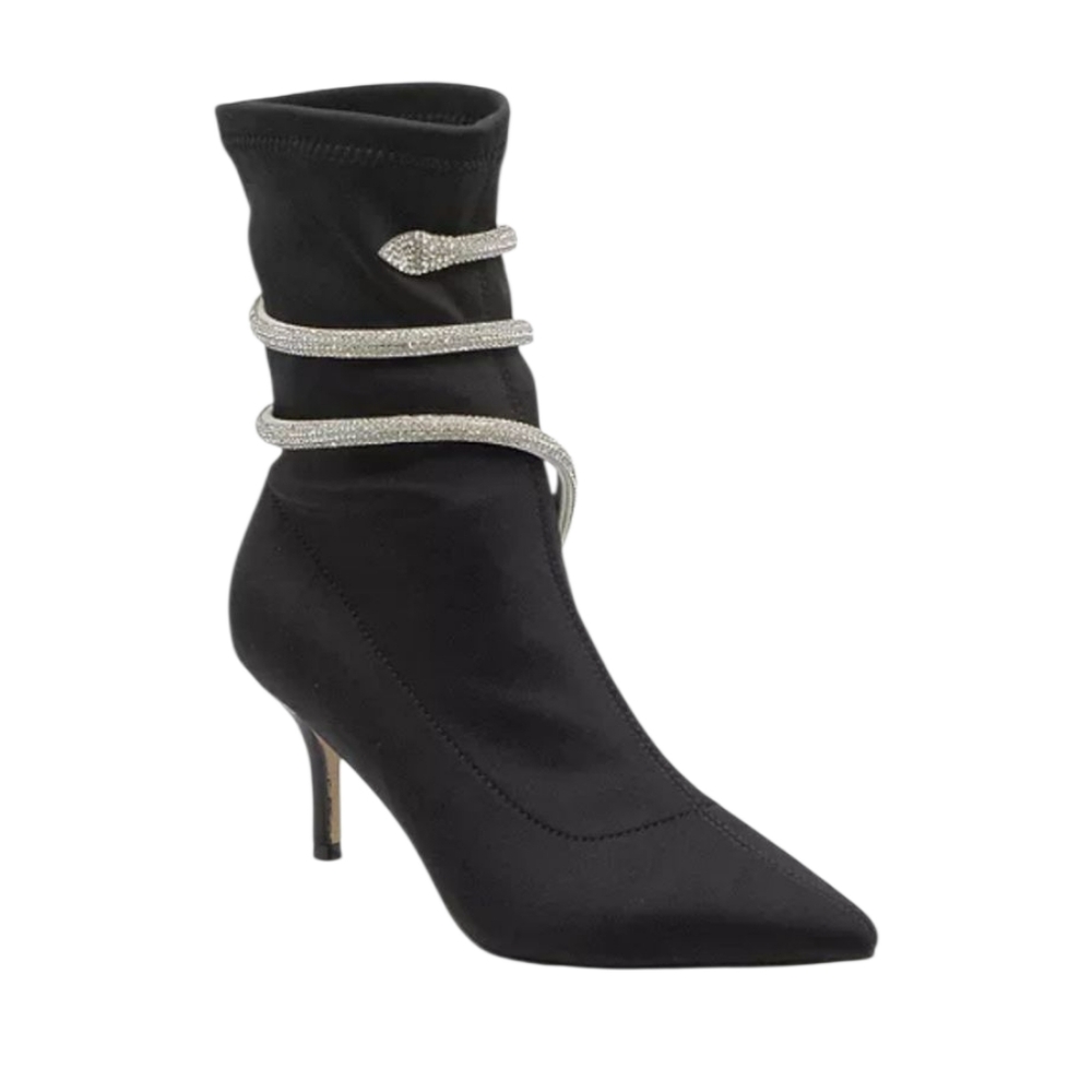 Charles By Charles David‎ Black Rhinestone Snake Ajay Bootie NWOT